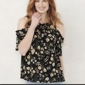 Lauren Conrad Cold Shoulder Top